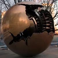 Шар пустотелый медь (198301) монтаж - сфера арт-объект ø 1000 мм. пустотелая  в Перми