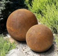 Шары сталь кортен 2 штуки декор (518937) ∅ 1,35 - 0,85 м. Пермь